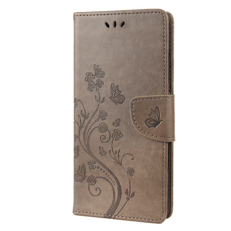 For iPhone 14 Plus Butterfly Flower Pattern Flip Leather Phone Case