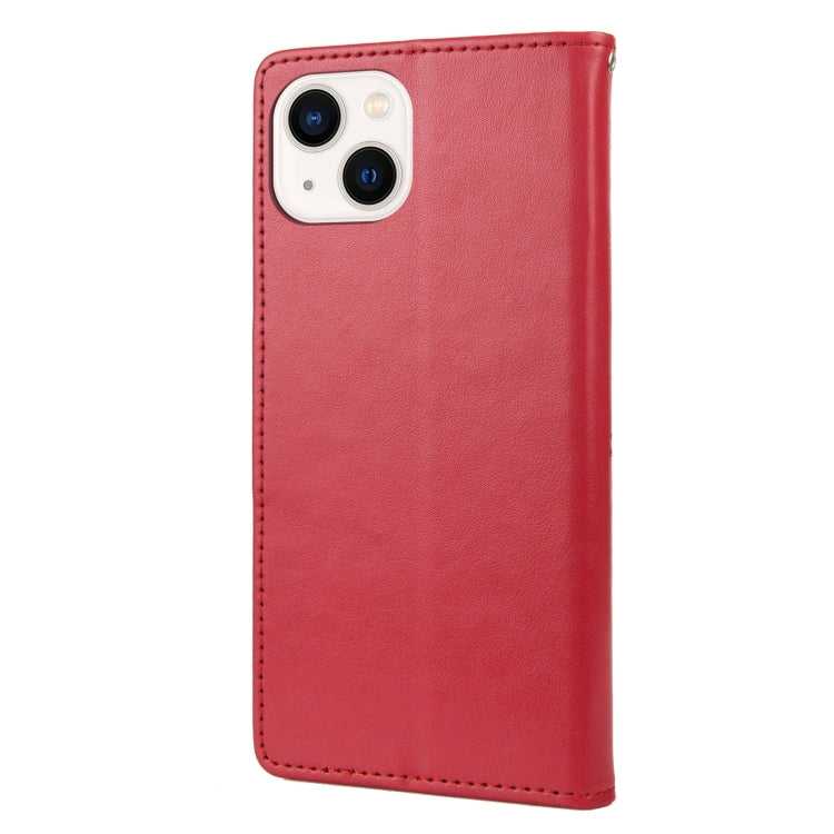 For iPhone 14 Plus Butterfly Flower Pattern Flip Leather Phone Case
