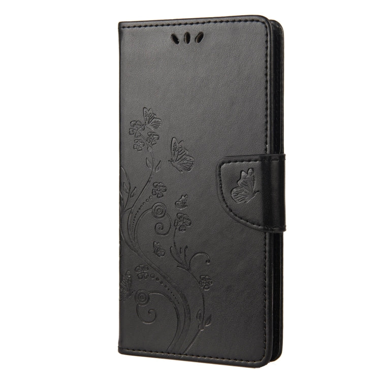 For iPhone 14 Plus Butterfly Flower Pattern Flip Leather Phone Case