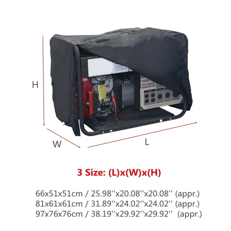 210D Oxford Cloth Generator Waterproof and Dustproof Protective Cover, Size:97x76x76cm(Black)