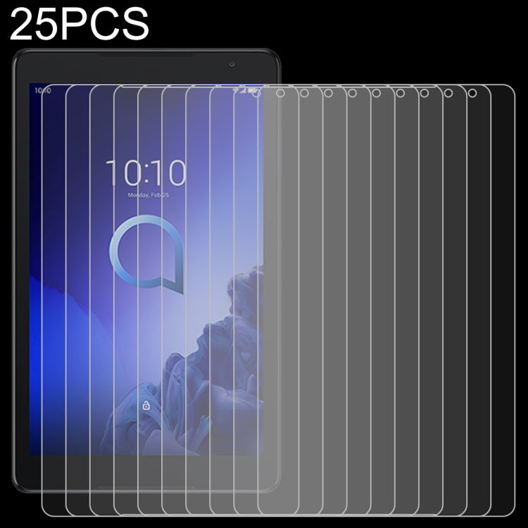 25 PCS 9H 0.3mm Explosion-proof Tempered Glass Film for Alcatel 3T Tablet 2019 10 inch