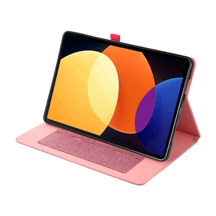 For Xiaomi Pad 5 Pro 12.4 Fabric Texture Horizontal Flip Leather Tablet Case