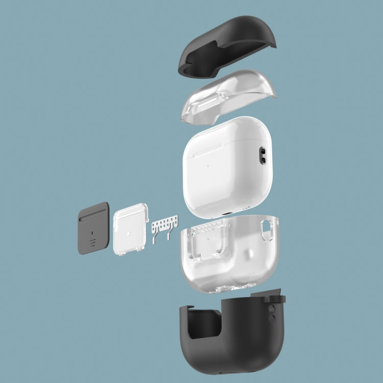Earphone Silicone PC Protective Case with Switch Button and Buckle For AirPods Pro 2