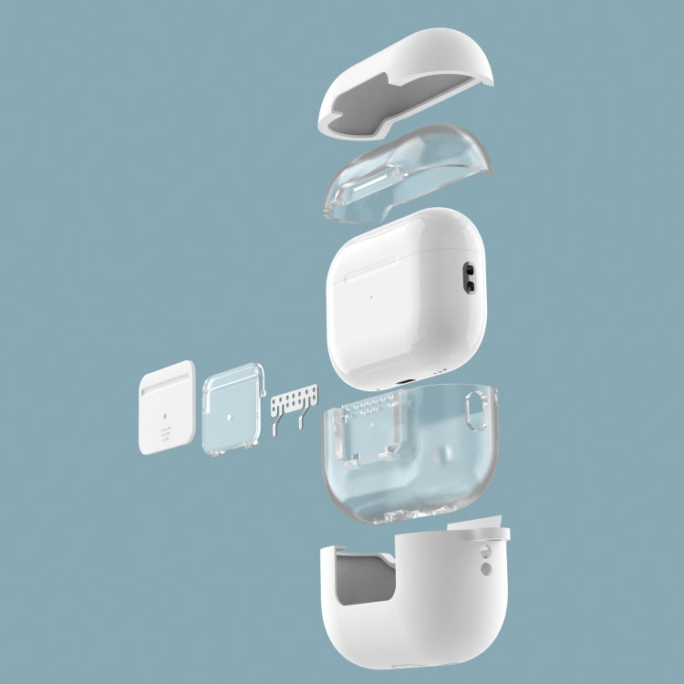 Earphone Silicone PC Protective Case with Switch Button and Buckle For AirPods Pro 2