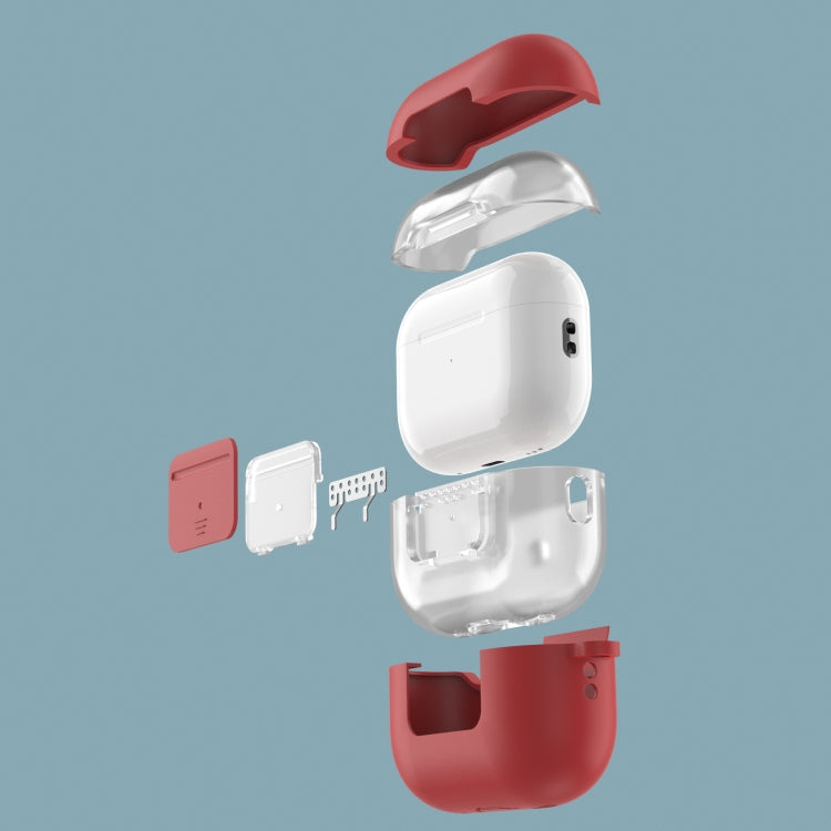 Earphone Silicone PC Protective Case with Switch Button and Buckle For AirPods Pro 2