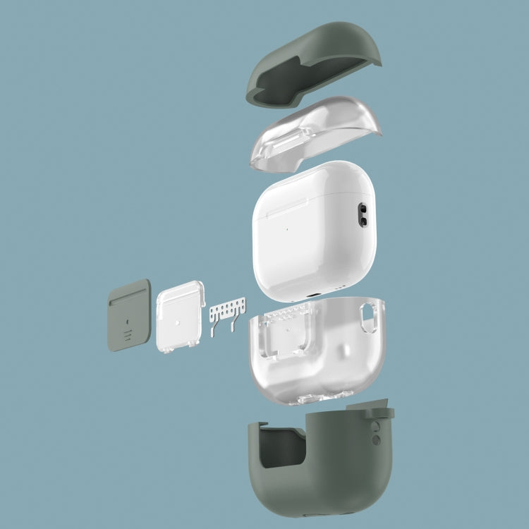 Earphone Silicone PC Protective Case with Switch Button and Buckle For AirPods Pro 2