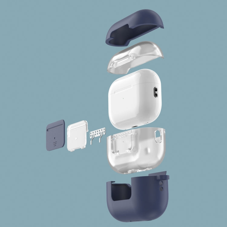 Earphone Silicone PC Protective Case with Switch Button and Buckle For AirPods Pro 2