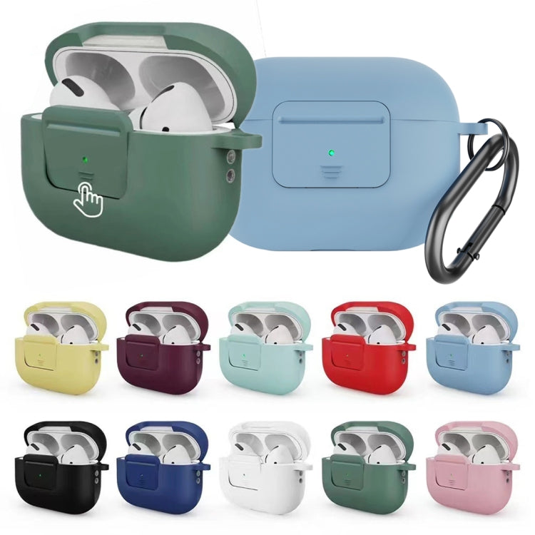 Earphone Silicone PC Protective Case with Switch Button and Buckle For AirPods Pro 2