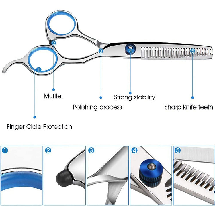 2 PCS Professional Hair Cutting Thinning Scissor Hairdressing Flat Shear Scissors Kit