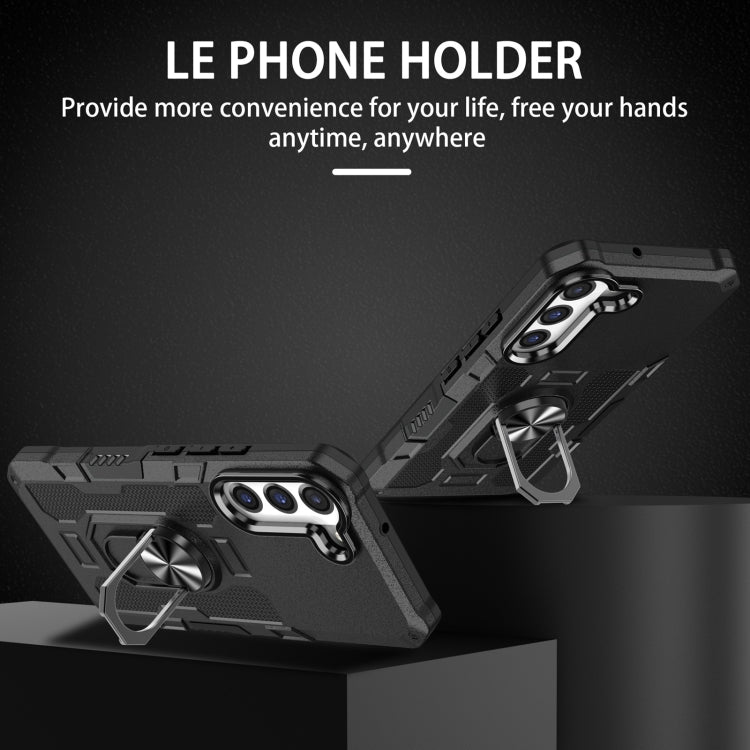 For Samsung Galaxy S21 FE 5G Ring Holder Armor Hybrid Phone Case