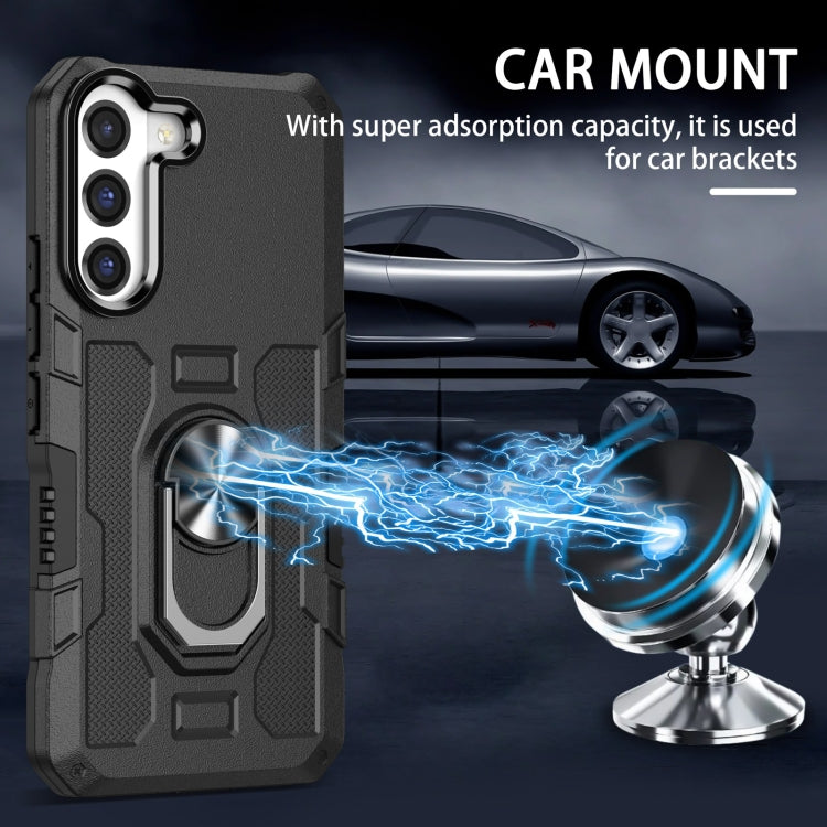 For Samsung Galaxy S21 FE 5G Ring Holder Armor Hybrid Phone Case