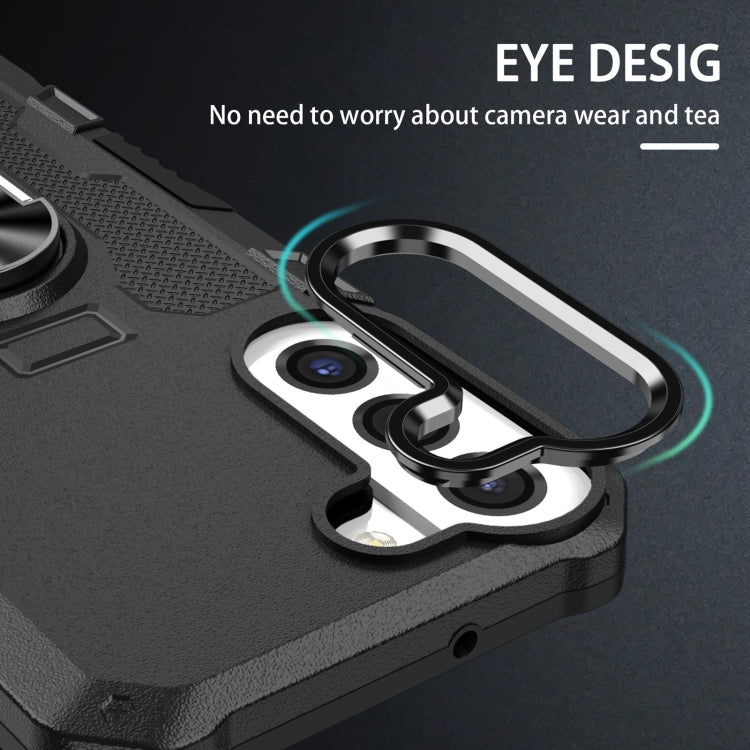 For Samsung Galaxy S21 FE 5G Ring Holder Armor Hybrid Phone Case