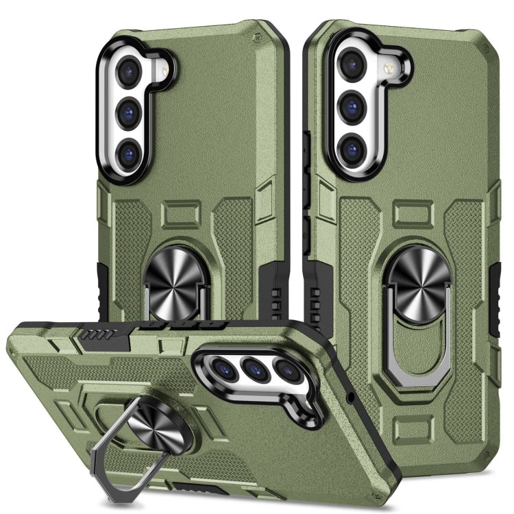 For Samsung Galaxy S21 FE 5G Ring Holder Armor Hybrid Phone Case