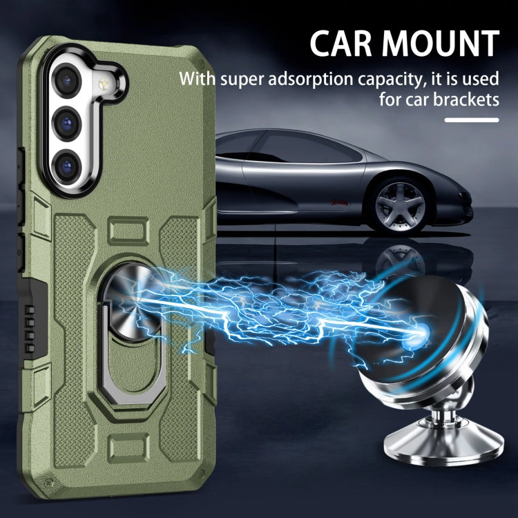 For Samsung Galaxy S21 FE 5G Ring Holder Armor Hybrid Phone Case