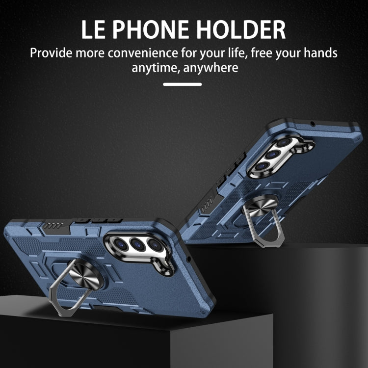 For Samsung Galaxy S21 FE 5G Ring Holder Armor Hybrid Phone Case