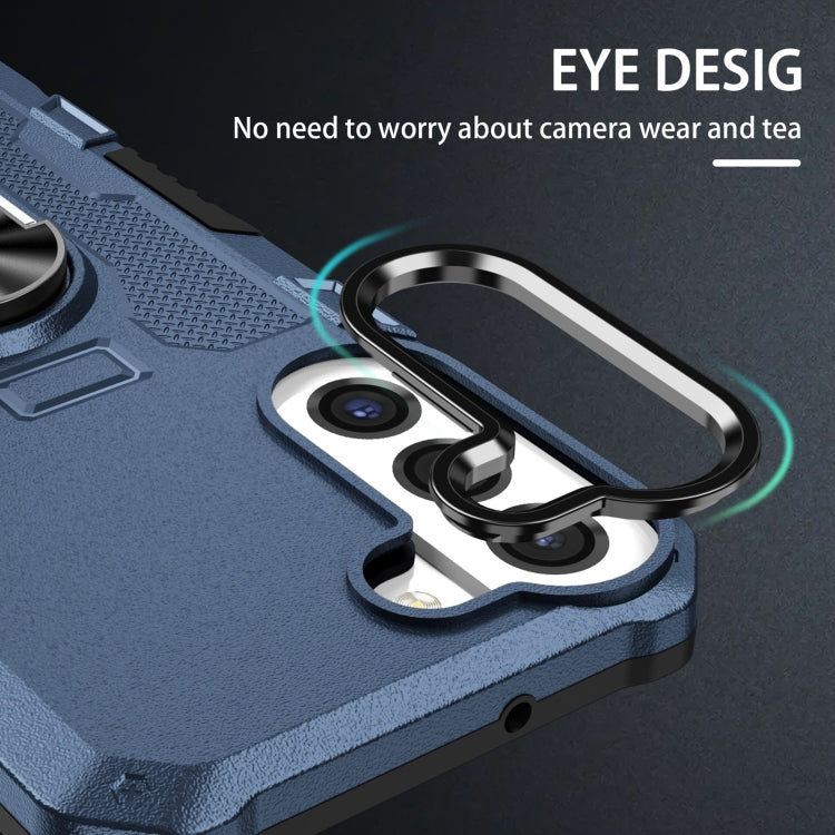 For Samsung Galaxy S21 FE 5G Ring Holder Armor Hybrid Phone Case