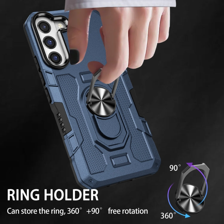 For Samsung Galaxy S21 FE 5G Ring Holder Armor Hybrid Phone Case