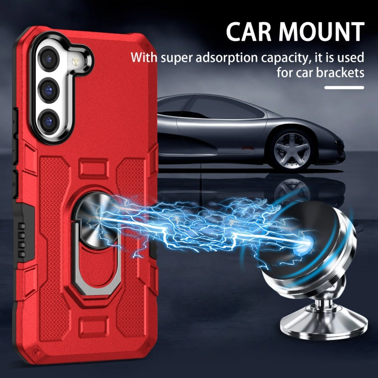 For Samsung Galaxy S21 FE 5G Ring Holder Armor Hybrid Phone Case