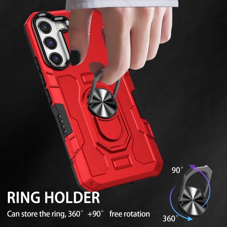 For Samsung Galaxy S21 FE 5G Ring Holder Armor Hybrid Phone Case