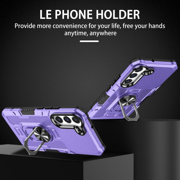 For Samsung Galaxy S21 FE 5G Ring Holder Armor Hybrid Phone Case