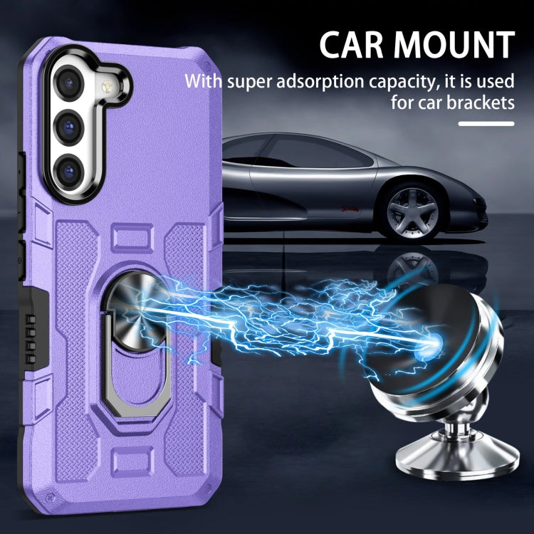 For Samsung Galaxy S21 FE 5G Ring Holder Armor Hybrid Phone Case