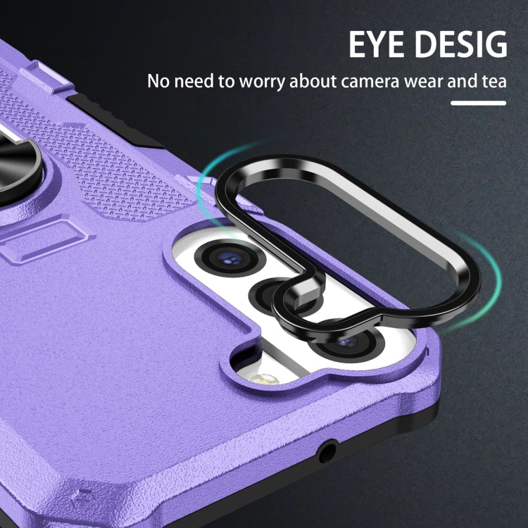 For Samsung Galaxy S21 FE 5G Ring Holder Armor Hybrid Phone Case