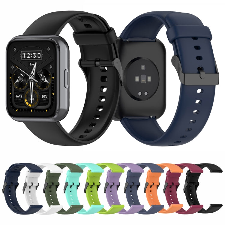 For Realme Watch 3 Solid Color Soft Silicone Watch Band