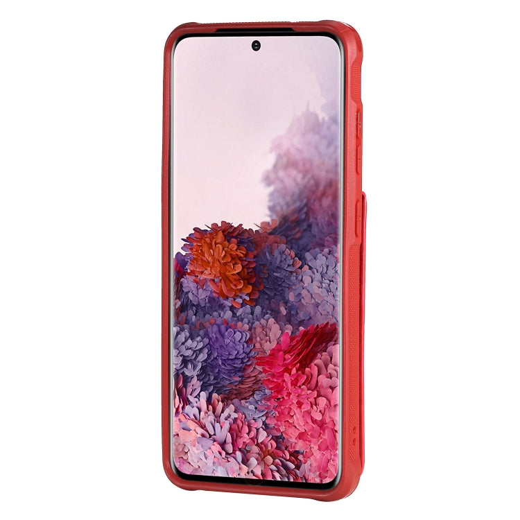 For Galaxy S20 Vertical Flip Shockproof Leather Protective Case with Short Rope, Support Card Slots & Bracket & Photo Holder & Wallet Function