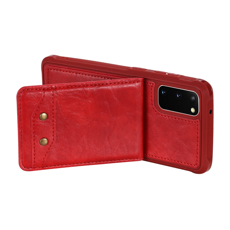 For Galaxy S20 Vertical Flip Shockproof Leather Protective Case with Short Rope, Support Card Slots & Bracket & Photo Holder & Wallet Function