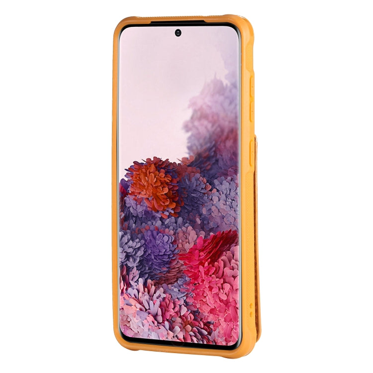 For Galaxy S20 Vertical Flip Shockproof Leather Protective Case with Short Rope, Support Card Slots & Bracket & Photo Holder & Wallet Function