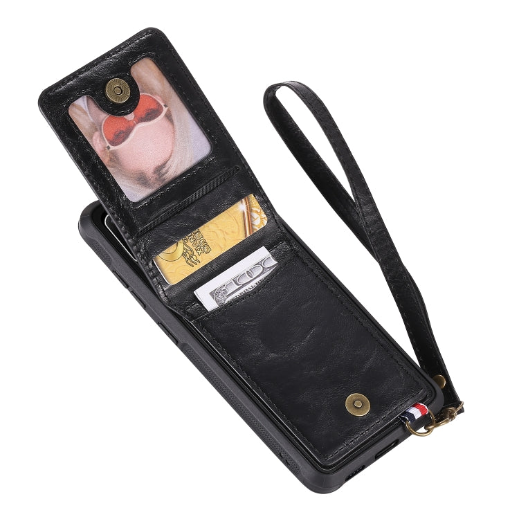 For Galaxy S20 Vertical Flip Shockproof Leather Protective Case with Short Rope, Support Card Slots & Bracket & Photo Holder & Wallet Function
