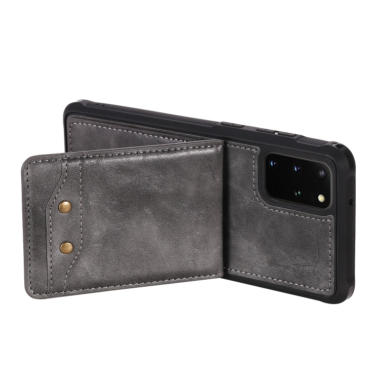 For Galaxy S20+ Vertical Flip Shockproof Leather Protective Case with Short Rope, Support Card Slots & Bracket & Photo Holder & Wallet Function