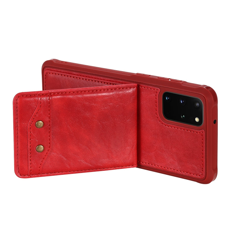 For Galaxy S20+ Vertical Flip Shockproof Leather Protective Case with Short Rope, Support Card Slots & Bracket & Photo Holder & Wallet Function