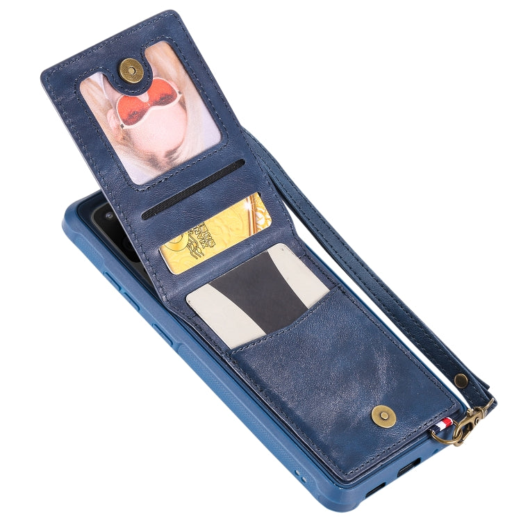 For Galaxy S20 Ultra Vertical Flip Shockproof Leather Protective Case with Short Rope, Support Card Slots & Bracket & Photo Holder & Wallet Function