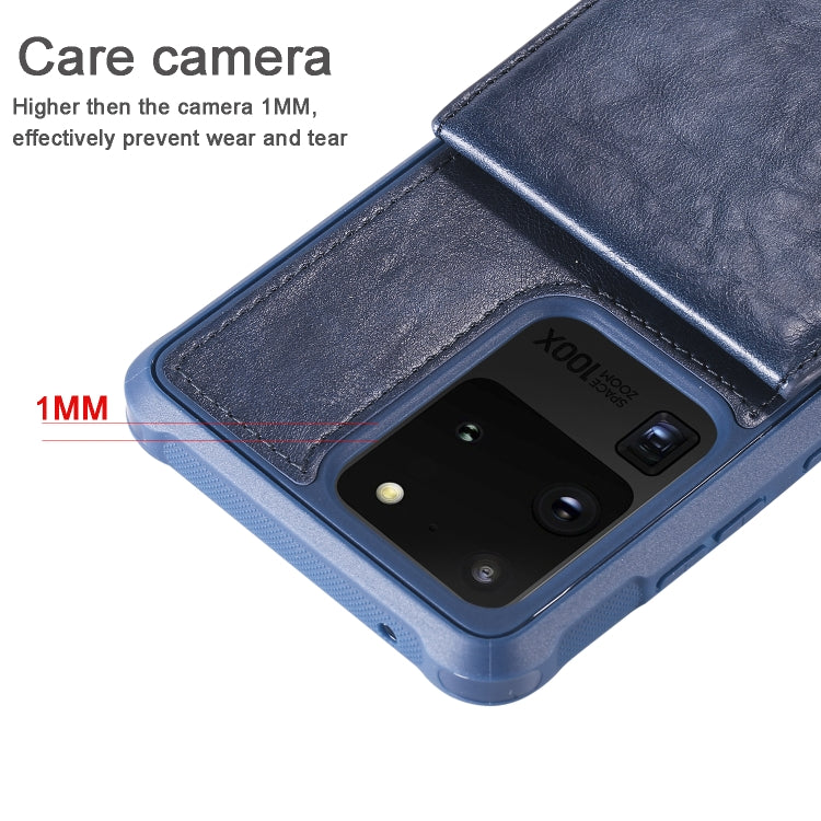 For Galaxy S20 Ultra Vertical Flip Shockproof Leather Protective Case with Short Rope, Support Card Slots & Bracket & Photo Holder & Wallet Function