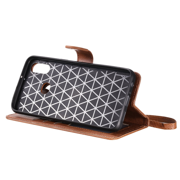For Galaxy A10s 2 in 1 Solid Color Detachable PU Leather Case with Card Slots & Magnetic Holder & Photo Frame & Wallet & Strap