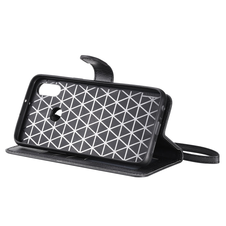 For Galaxy A10s 2 in 1 Solid Color Detachable PU Leather Case with Card Slots & Magnetic Holder & Photo Frame & Wallet & Strap