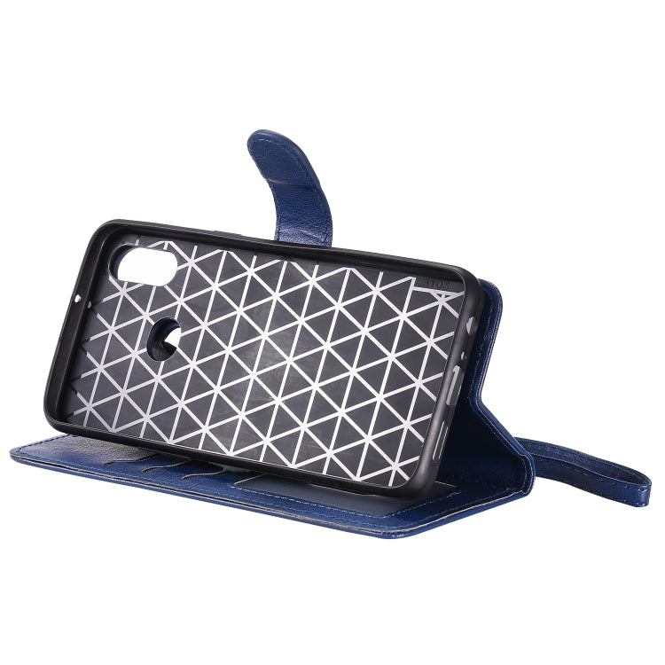 For Galaxy A10s 2 in 1 Solid Color Detachable PU Leather Case with Card Slots & Magnetic Holder & Photo Frame & Wallet & Strap