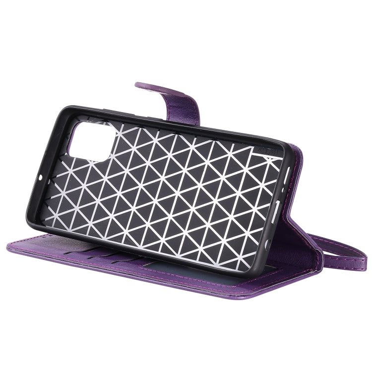 For Galaxy A51 2 in 1 Solid Color Detachable PU Leather Case with Card Slots & Magnetic Holder & Photo Frame & Wallet & Strap