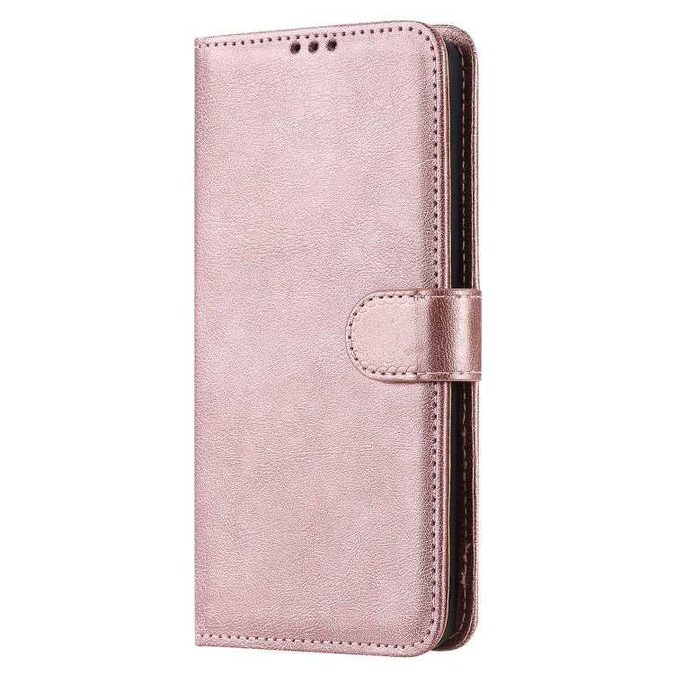 For Galaxy A51 2 in 1 Solid Color Detachable PU Leather Case with Card Slots & Magnetic Holder & Photo Frame & Wallet & Strap