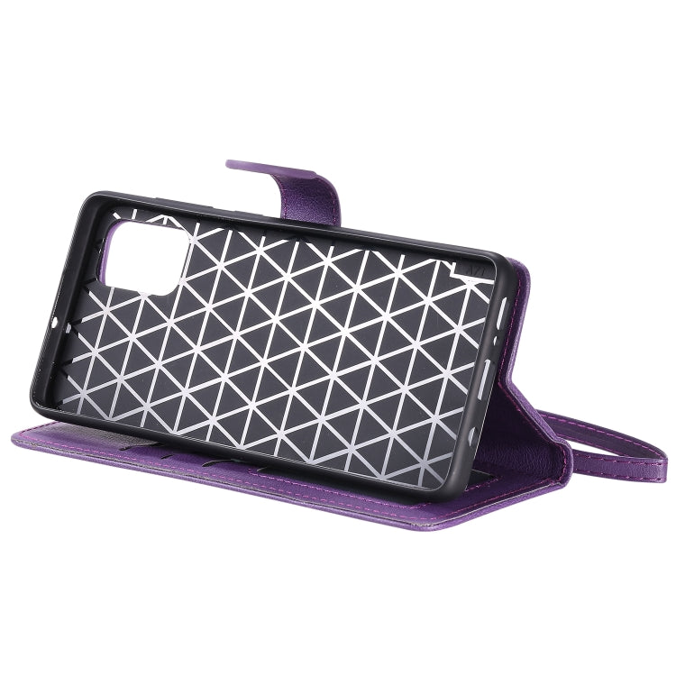 For Galaxy A71 2 in 1 Solid Color Detachable PU Leather Case with Card Slots & Magnetic Holder & Photo Frame & Wallet & Strap