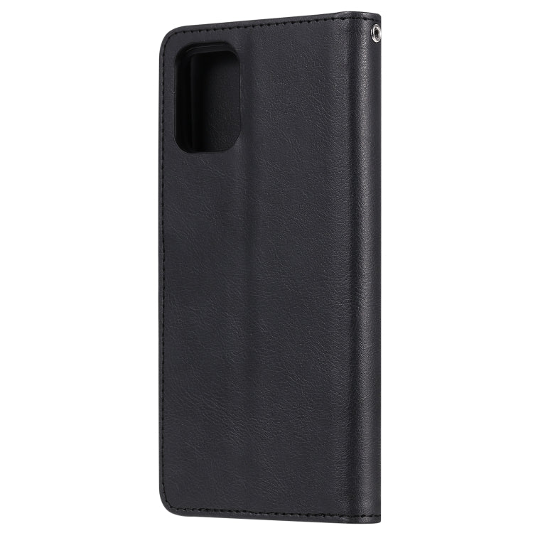 For Galaxy A71 2 in 1 Solid Color Detachable PU Leather Case with Card Slots & Magnetic Holder & Photo Frame & Wallet & Strap