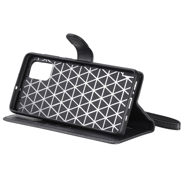 For Galaxy A71 2 in 1 Solid Color Detachable PU Leather Case with Card Slots & Magnetic Holder & Photo Frame & Wallet & Strap