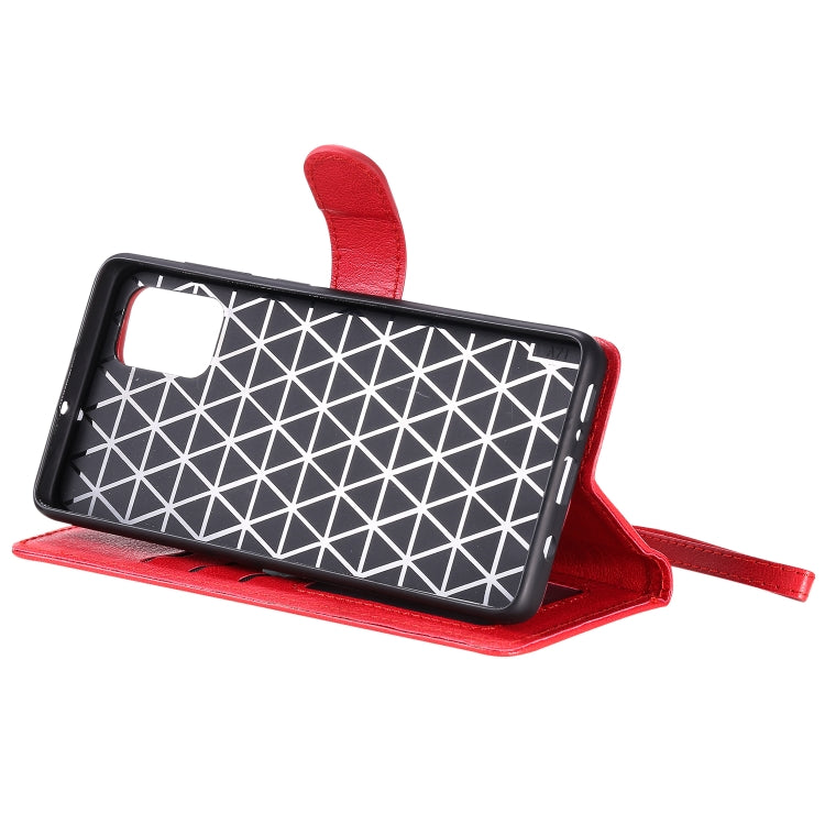 For Galaxy A71 2 in 1 Solid Color Detachable PU Leather Case with Card Slots & Magnetic Holder & Photo Frame & Wallet & Strap