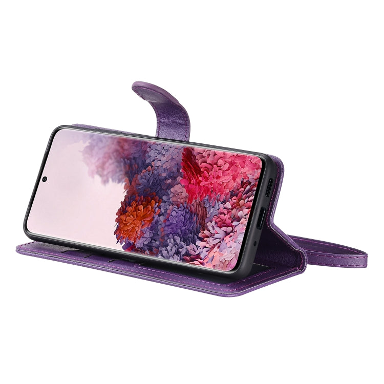 For Galaxy S20 2 in 1 Solid Color Detachable PU Leather Case with Card Slots & Magnetic Holder & Photo Frame & Wallet & Strap