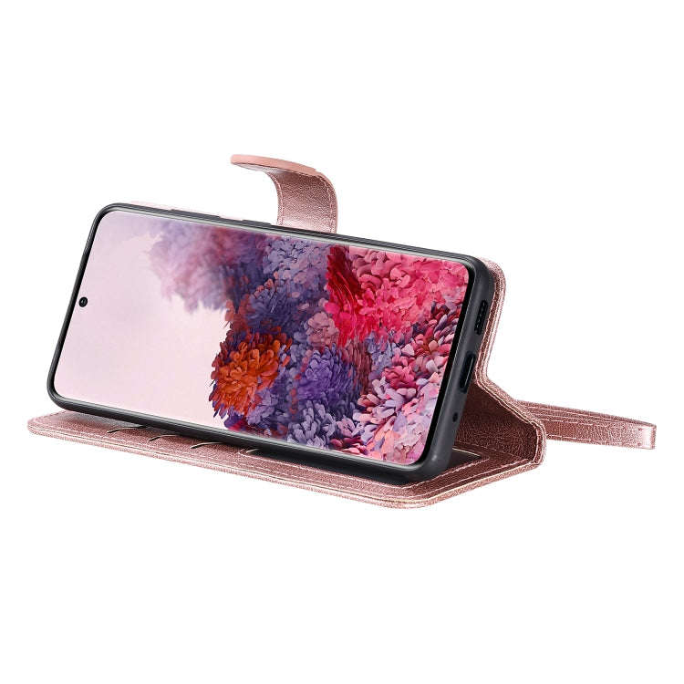 For Galaxy S20 2 in 1 Solid Color Detachable PU Leather Case with Card Slots & Magnetic Holder & Photo Frame & Wallet & Strap
