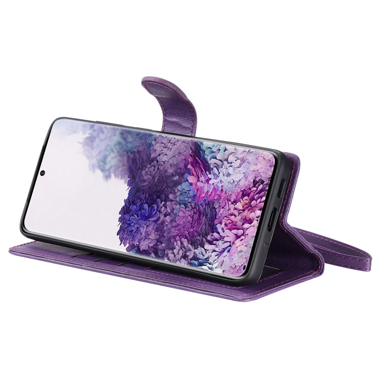 For Galaxy S20 Plus 2 in 1 Solid Color Detachable PU Leather Case with Card Slots & Magnetic Holder & Photo Frame & Wallet & Strap