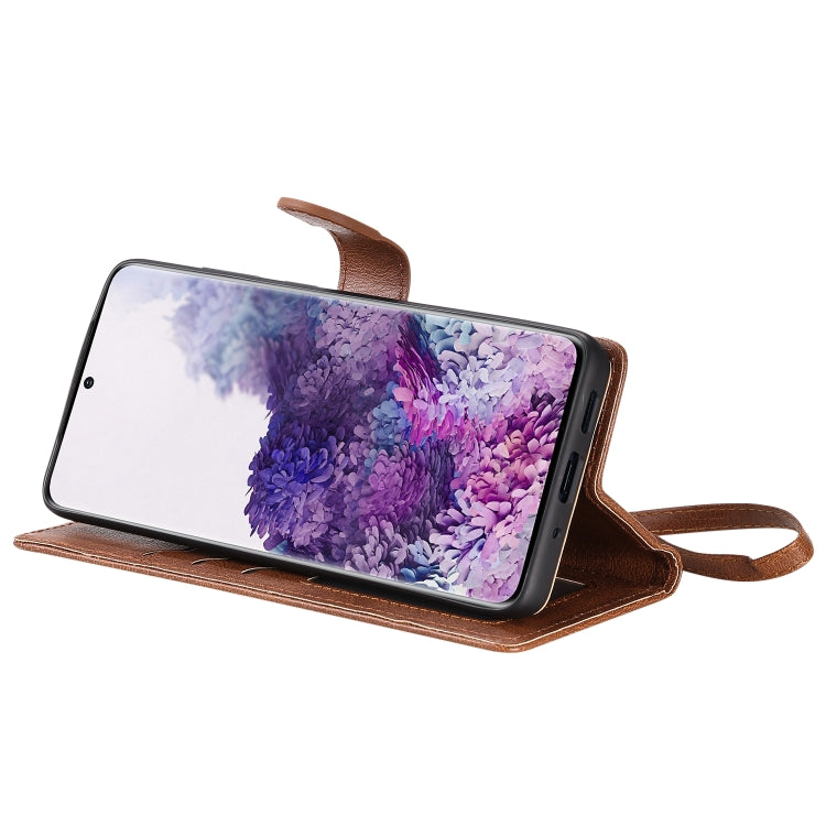 For Galaxy S20 Plus 2 in 1 Solid Color Detachable PU Leather Case with Card Slots & Magnetic Holder & Photo Frame & Wallet & Strap