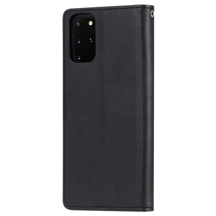 For Galaxy S20 Plus 2 in 1 Solid Color Detachable PU Leather Case with Card Slots & Magnetic Holder & Photo Frame & Wallet & Strap