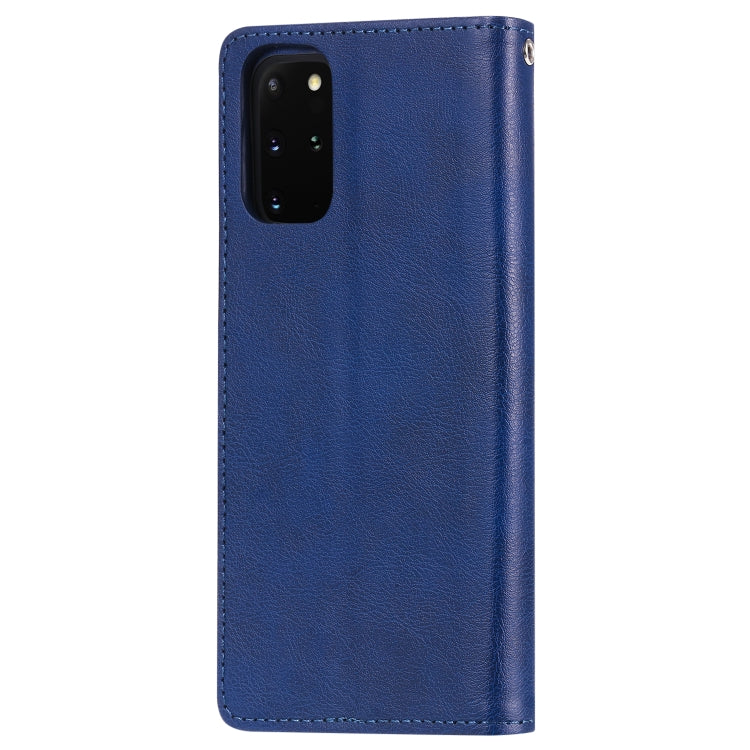 For Galaxy S20 Plus 2 in 1 Solid Color Detachable PU Leather Case with Card Slots & Magnetic Holder & Photo Frame & Wallet & Strap